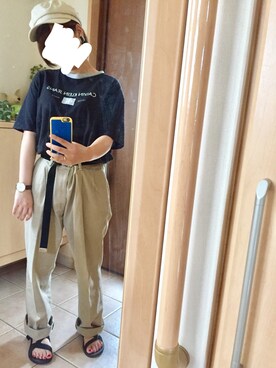 「メンズライクコーデ」｜「アイテム（腕時計）」を使った、mayaさん（レディース・158cm）の夏コーディネート