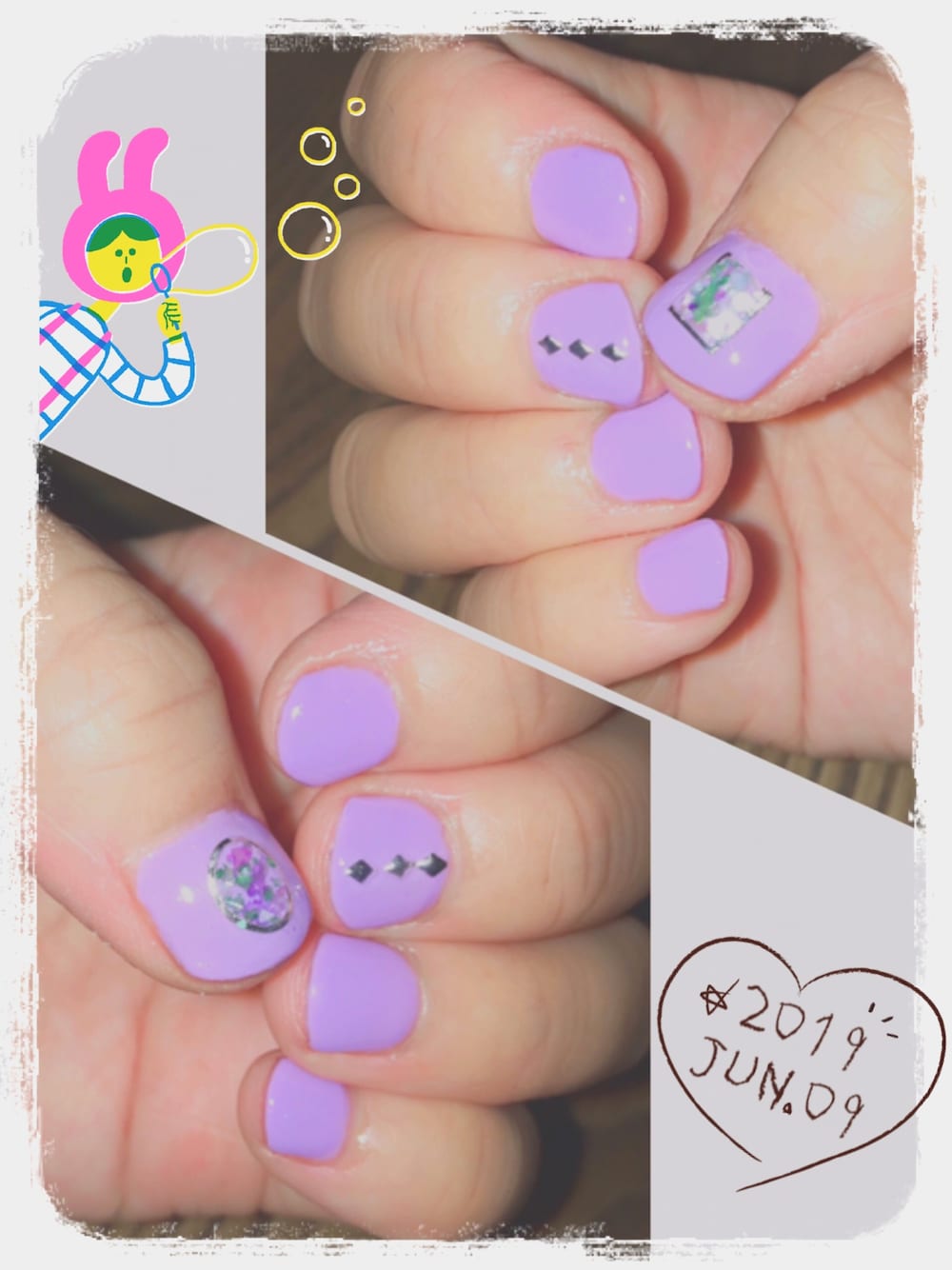 「NAILSのアイテム（その他、パープル系）」を使った、NassYさん（レディース・162cm）の夏コーディネートの1枚目の写真