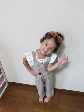 「アイテム（オールインワン・サロペット）」を使った、一姫二太郎★★さん（キッズ・90cm）の秋コーディネート