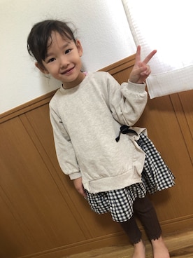 「アイテム（ワンピース/ドレス）」を使った、一姫二太郎★★さん（キッズ・100cm）の秋コーディネート