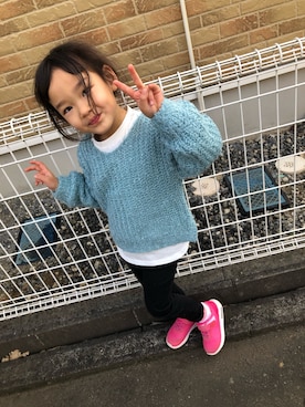 一姫二太郎★★さん（キッズ・100cm）の冬コーディネート