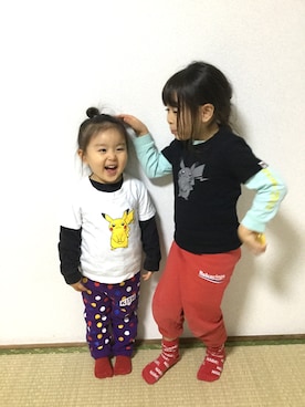 「pokemon」｜きすけさん（キッズ・100cm）の冬コーディネート