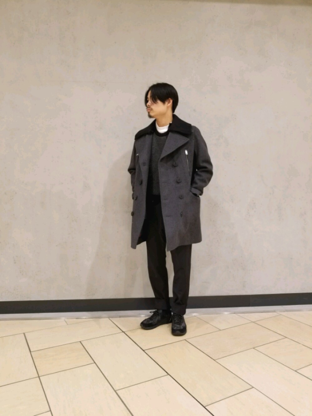 「DIESELのアイテム（ジャケット/アウター、ブラック系）」を使った、KIMUさん（メンズ・168cm）の秋コーディネートの1枚目の写真