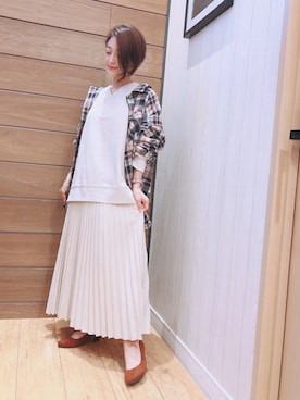 「スウェードパンプス」｜aaamiさん（レディース・154cm）の秋コーディネート