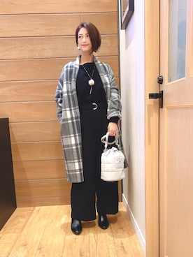 「毛玉になりにくいニット」｜aaamiさん（レディース・154cm）の秋コーディネート