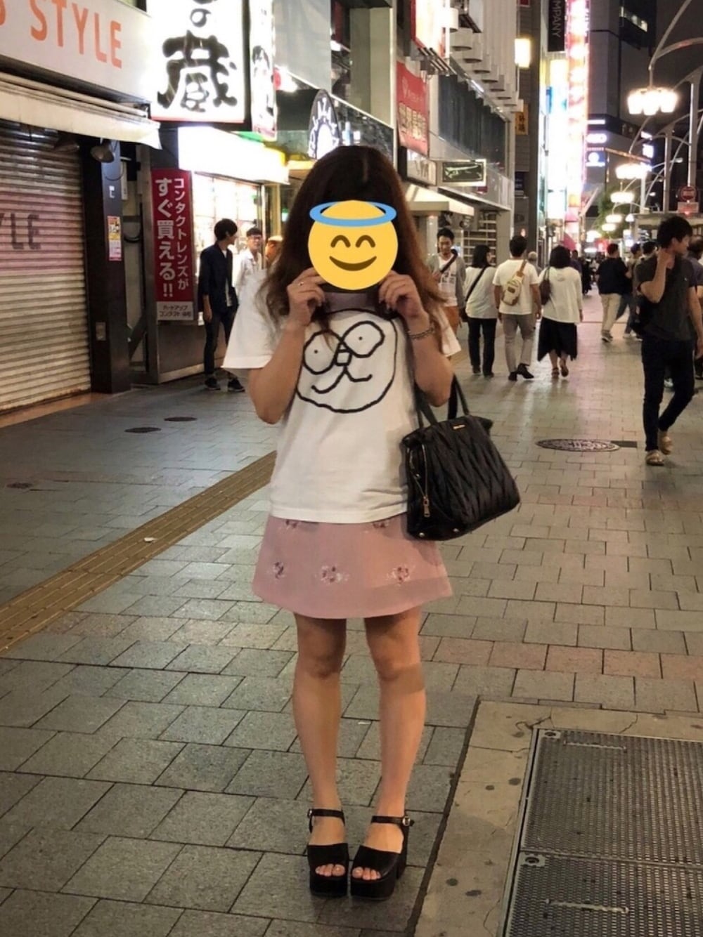 「スポーツMIX'18秋、モーニング娘。、dolls 、ビール、居酒屋さしすせそ、道重さゆみ、田中れいな、西野七瀬、西野カナ、今田美桜」｜「UTme!のアイテム（Tシャツ/カットソー、ホワイト系）」を使った、masikakun@LINEスタンプ販売さん（レディース・163cm）の秋コーディネートの1枚目の写真