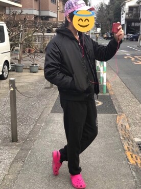 黒ピンク のメンズ人気ファッションコーディネート Wear