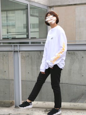 「INSTANT FAME（インスタントフェイム）のアイテム」を使った、yukaaa1027さん（レディース・161cm）の冬コーディネート