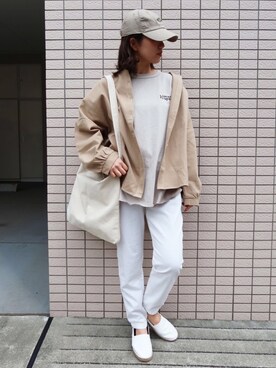 「Riberry（リベリー）のアイテム（帽子）」を使った、Riberry_officialさん（レディース・158cm）の春コーディネート