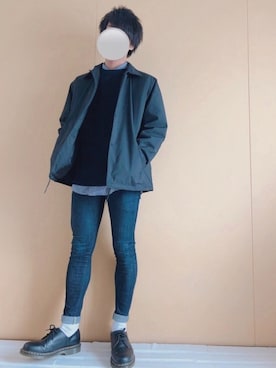 「アイテム（ブルゾン）」を使った、TRAPさん（メンズ・173cm・10代）の秋コーディネート