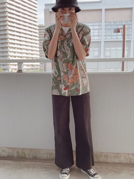「CONVERSE（コンバース）のCONVERSE コンバース オール スター オックス / ALL STAR OX(BLACK) 32160321（スニーカー）」を使った、nancyyyさん（レディース・172cm・20代）の春コーディネート