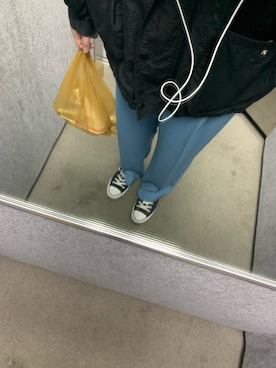 「6（ロク）の＜6(ROKU)＞GEORGETTE HIGH WAIST PANTS/パンツ ◆（その他パンツ）」を使った、ちづかさん（レディース・168cm）の秋コーディネート
