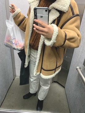 「SNIDEL（スナイデル）のアイテム（ブルゾン）」を使った、ちづかさん（レディース・168cm）の冬コーディネート