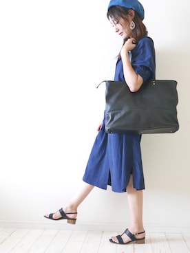 「ZARA（ザラ）のアイテム（ピアス（両耳用））」を使った、もりのがっこうさん（レディース・161cm）の夏コーディネート