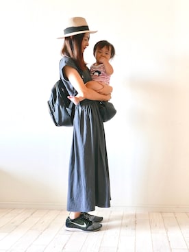 「スタッフコーデ」｜「アイテム（ワンピース/ドレス）」を使った、もりのがっこうさん（レディース・161cm）の夏コーディネート