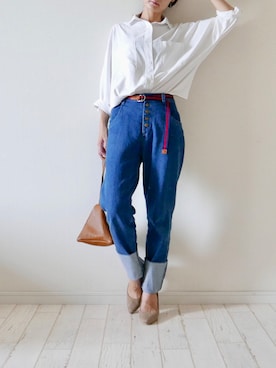 「AZUL（アズール）のアイテム」を使った、もりのがっこうさん（レディース・161cm）の秋コーディネート