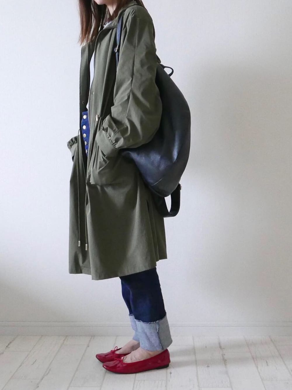 新品同様】もりのがっこう 本革ころんとリュック L 新品同様】もり