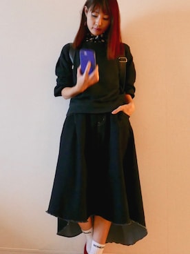 「AndMesh（アンドメッシュ）のアイテム」を使った、もりのがっこうさん（レディース・161cm）の秋コーディネート