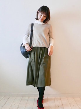 「Repetto（レペット）のアイテム（バレエシューズ）」を使った、もりのがっこうさん（レディース・161cm）の冬コーディネート