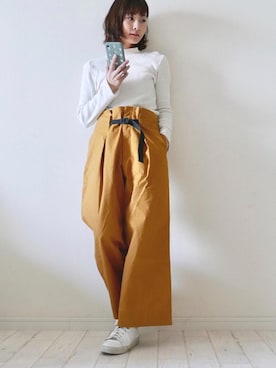 「AndMesh（アンドメッシュ）のアイテム」を使った、もりのがっこうさん（レディース・161cm）の冬コーディネート