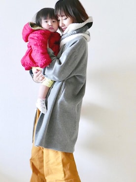 「アイテム（ネックウォーマー/スヌード）」を使った、もりのがっこうさん（レディース・161cm）の冬コーディネート