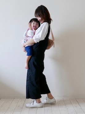 「アイテム（ボディバッグ/ウエストポーチ、ピンク系）」を使った、もりのがっこうさん（レディース・161cm）の春コーディネート