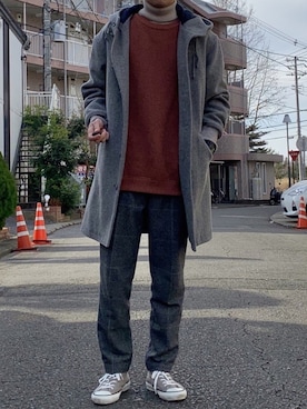 「BUTWIN（バトウィン）のアイテム」を使った、なかそにーさん（メンズ・175cm）の冬コーディネート