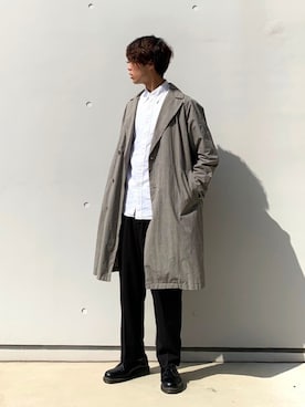 「FLAGSTUFF（フラグスタフ）のアイテム（パンツ）」を使った、なかそにーさん（メンズ・175cm）の春コーディネート