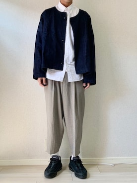 「DOOPZ（ドープス）のアイテム（デニムジャケット）」を使った、なかそにーさん（メンズ・175cm）の春コーディネート