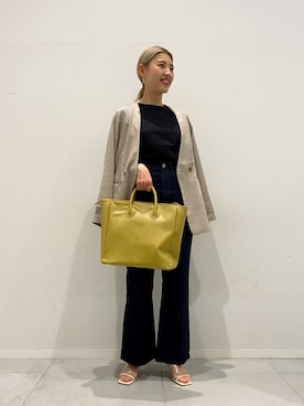 「クリアサンダル」｜「アイテム（その他アウター）」を使った、kaedeさん（レディース・160cm）の春コーディネート