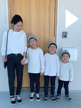 「H&M（エイチ・アンド・エム）のアイテム（パンツ）」を使った、saoriさん（キッズ・171cm）の冬コーディネート