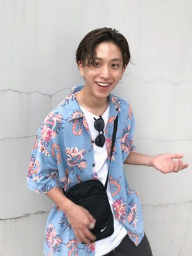 「NIKE(ナイキ)のアイテム(ショルダーバッグ)」を使った、Ryujiさん(メンズ・168cm)の夏コーディネート