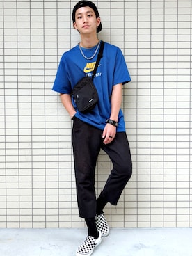 「NIKE(ナイキ)のアイテム(ショルダーバッグ)」を使った、Ryujiさん(メンズ・168cm)の夏コーディネート