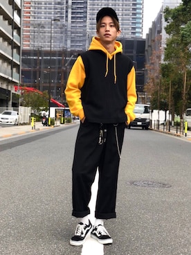 「DRESSEDUNDRESSED（ドレスドアンドレスド）のアイテム（帽子）」を使った、Ryujiさん（メンズ・168cm）の秋コーディネート