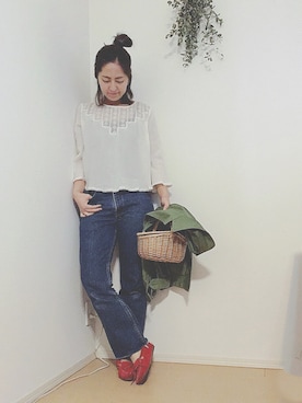 「Cher（シェル）のアイテム（ジャケット/アウター）」を使った、kiiさん（レディース・164cm）の冬コーディネート