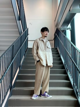 「#新作」｜「アイテム（ブルゾン）」を使った、Takaya Yamaguchiさん（メンズ・176cm）の冬コーディネート