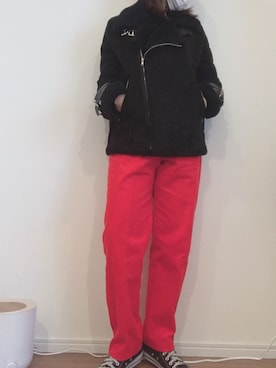 「DHOLIC（ディーホリック）のアイテム（ムートンコート）」を使った、renaさん（レディース・160cm）の冬コーディネート