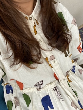 「アイテム（シャツワンピース）」を使った、いんぬーさん（レディース・146cm）の冬コーディネート