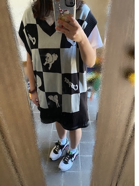 「H&M（エイチ・アンド・エム）のアイテム（ベスト）」を使った、いんぬーさん（レディース・146cm）の秋コーディネート