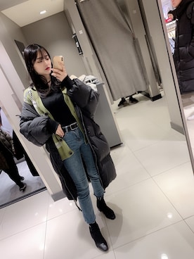 「SPAO（スパオ）のアイテム（その他アウター）」を使った、海瑟🇹🇼헤더🇰🇷Heatherさん（レディース・159cm）の冬コーディネート