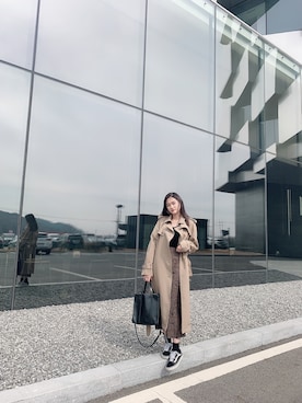「アイテム（トレンチコート）」を使った、海瑟🇹🇼헤더🇰🇷Heatherさん（レディース・159cm・20代）の春コーディネート