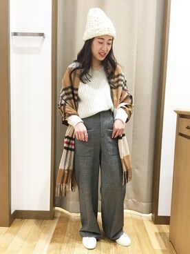 「SHIPS for women（シップスフォーウィメン）のアイテム」を使った、窪田さん（レディース・154cm）の秋コーディネート