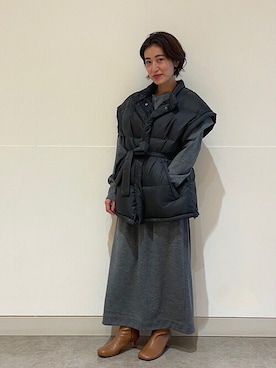 「odub」｜窪田さん（レディース・154cm）の冬コーディネート