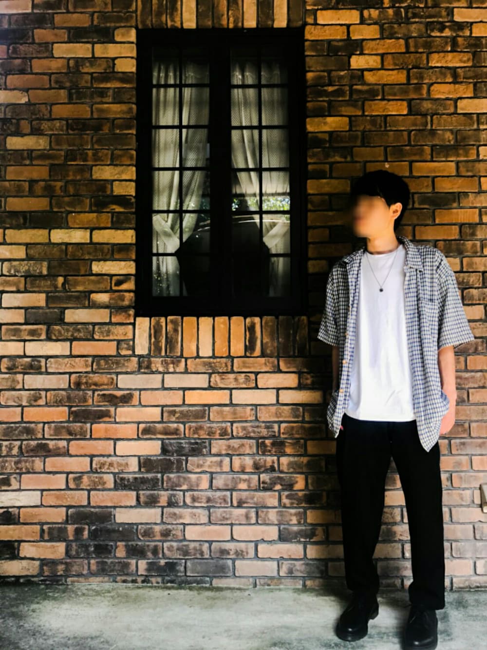 「大学生、シャツスタイル、Dr.Martens、Hanes、夏コーデ」｜「古着のアイテム（シャツ/ブラウス、その他）」を使った、kohey【プチプラ】さん（メンズ・170cm）の夏コーディネートの1枚目の写真
