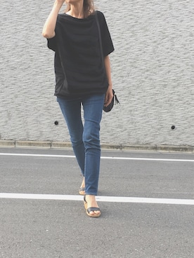 「BEAUTY&YOUTH UNITED ARROWS（ビューティーアンドユースユナイテッドアローズ）のアイテム（ショルダーバッグ）」を使った、mikiさん（レディース・170cm）の夏コーディネート