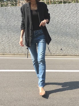 「サマージャケット」｜「アイテム（その他アウター）」を使った、mikiさん（レディース・168cm）の春コーディネート
