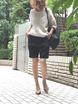 「アイテム（エコバッグ/サブバッグ）」を使った、mikiさん（レディース・168cm）の夏コーディネート