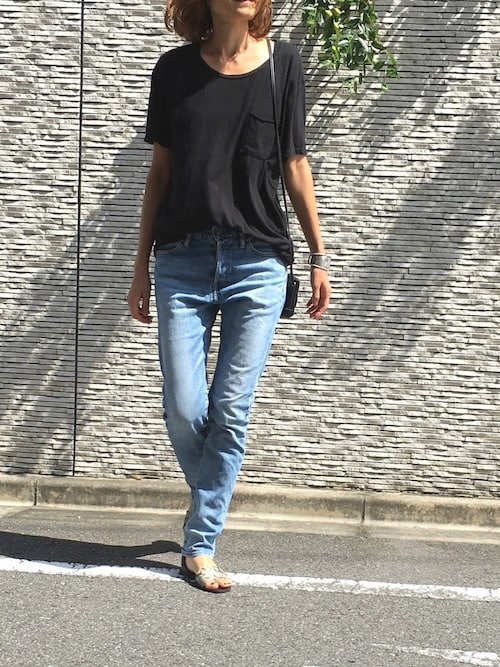 パンツ 00s archive Xfrm stretch skinnypants w30 RANDOM TUCK PANTS(F BLACK): BOTTOMSjosemoon