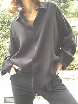 「レーヨンシャツ」｜mikiさん（レディース・168cm）の春コーディネート