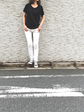 「Soierie（ソワリー）のアイテム」を使った、mikiさん（レディース・168cm）の夏コーディネート